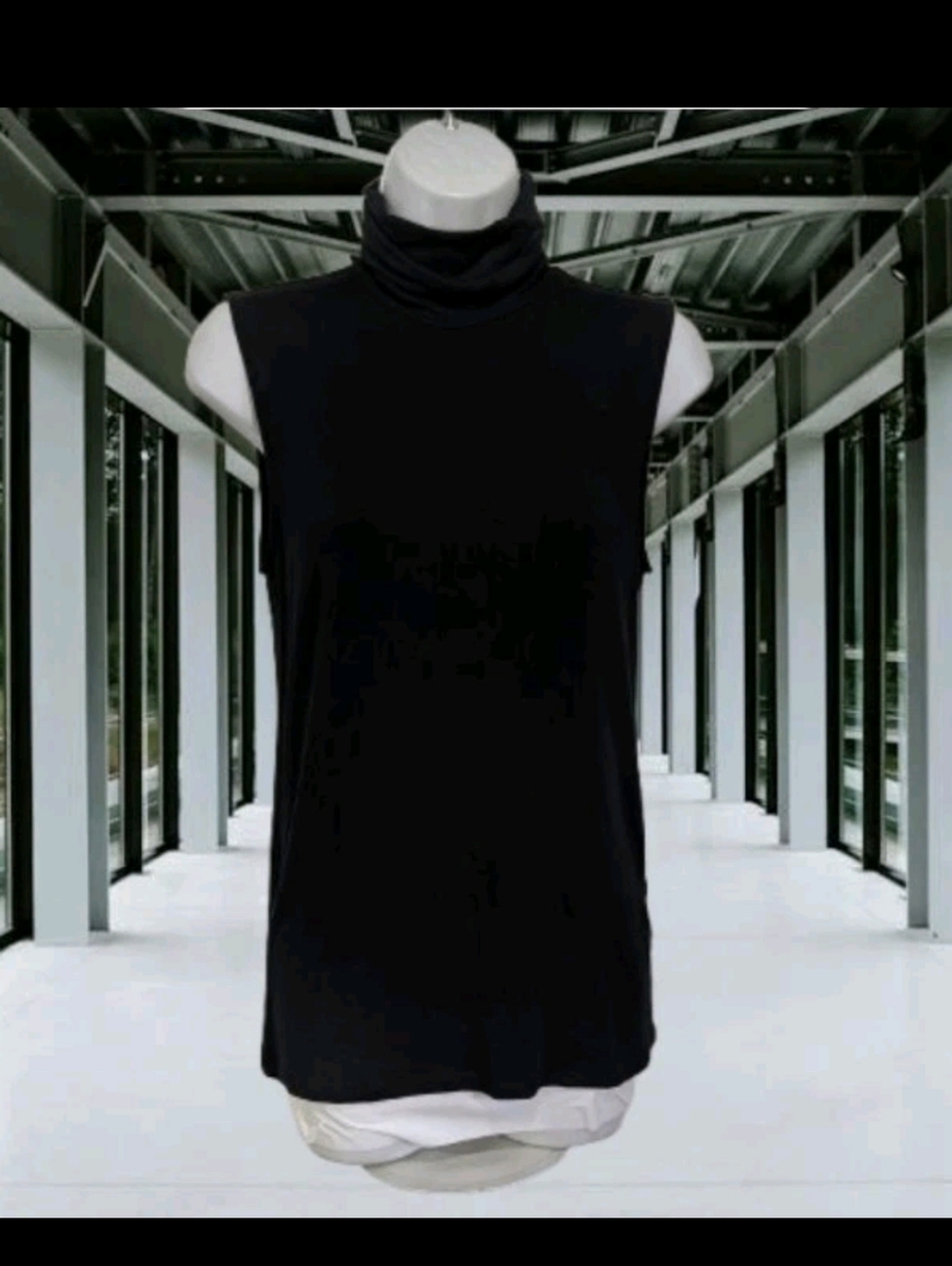 Majestic Paris 2 Super Washed Soft Touch Turtleneck Top Top S Black #30